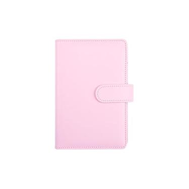 Imagem de Caderno A6 Creative Macaron Hand Ledger PU Binder - Fivela - Rosa (núcleo interno quatro em um)