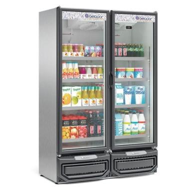 Imagem de Expositor Vertical 2 Portas De Vidro Gcvr950 Gelopar Refrigerador 957 Litros Inox 220v