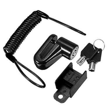Imagem de Trava de Freio a Disco, Mini Trava Portátil de Alta Resistência para Motocicleta Com 2 Chaves Ajuste Universal para Bicicletas Carros Elétricos Motocicletas Armário de Rodas