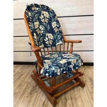 Imagem de Cadeira De Balanço Florescer Azul 1,18/40 X 64 X 50 - Móveis De Gramado