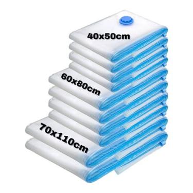 Imagem de Kit Sacos À Vácuo Roupas 4un 40x50 4un 60x80 2un 70x110cm - Top Útil, 