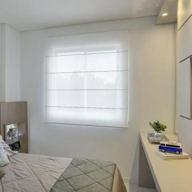 Imagem de Persiana Romana (2,20Larg. x 1,50Alt.) Tecido Tela Solar Screen Branco