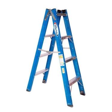 Imagem de Escada em Fibra Tesoura Dupla 4 Degraus 1,20m Premium WBertolo