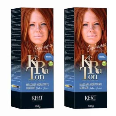 Imagem de Kit 2 Keraton Tonalizante Banho De Brilho Conhaque - Kert