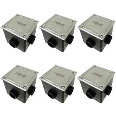 Imagem de Caixa de Passagem Quadrada com Tampa Inox 6 Uni SODRAMAR