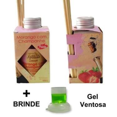 Imagem de 1 Aromatizador Ambiente Morango Champanhe 100ml Perfume Casa Luz Aroma