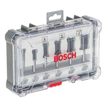 Imagem de Kit Jogo Fresas Retas Bosch Standard Encaixe 1/4 6 Peças Nf