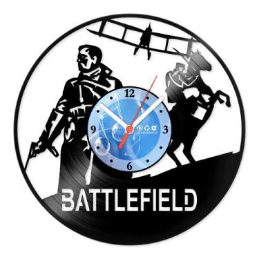 Imagem de Relógio De Parede Disco Vinil Jogos e Games - Battlefield - VJG-077 - 
