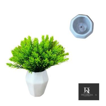 Imagem de Vaso Decorativo Cerâmica Branco  Arranjo de Flor Decoração 12 Cm - Dec