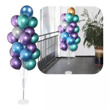 Imagem de Suporte Chão Para Balão 1,68 m C/ 19 Varetas Para Bexigas - RCcommerce