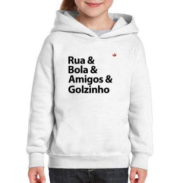 Imagem de Moletom Infantil Rua & Bola & Amigos & Golzinho - Foca na Moda, Branco