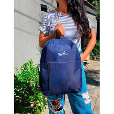 Imagem de Mochila Nylon Bolso Vertical SMILE Estampada Personalizada Resistente 