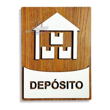 Imagem de Plaquinha de deposito placa de indicação mdf 3mm decorativa - JJ