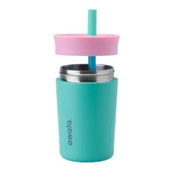 Imagem de Copo Owala Tumbler Infantil Stainless Steel Termica 12Oz/355Ml-Rosa/Ve