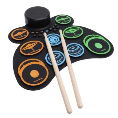 Imagem de Kit Eletrônico Com 9 Almofadas para Prática, Enrolado Com Fone de Ouvido, 2 Pedais de Alto-falante ou Crianças - Máquina Portátil para Iniciantes