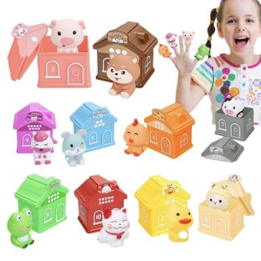 Imagem de Fantoche de dedo, fantoches de dedo de mão,Fantoches de animais divertidos Fantoches de dedo de animais - Quebra-cabeça Fantoches de dedo de Páscoa para educação infantil para crianças de 1 a 3 anos,