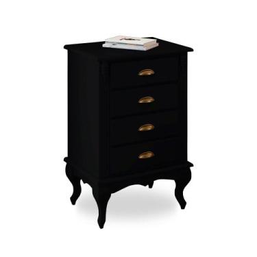 Imagem de Mesa de Cabeceira 4 Gavetas Pés Luiz XV Hannover 60817 Linz Móveis, Pr