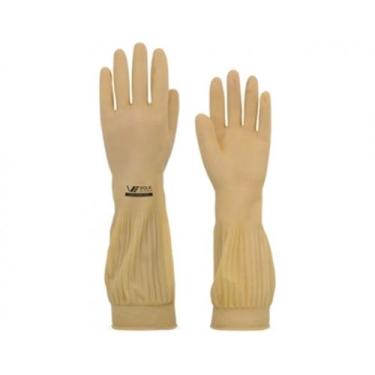 Imagem de Luva Látex Borracha Grossa Punho Cano Longo Limpeza Pesada - Volk, G