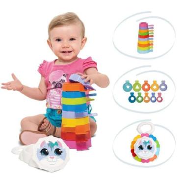Imagem de Brinquedo Empilha Baby De Encaixar E Montar Mercotoys, Gatinha