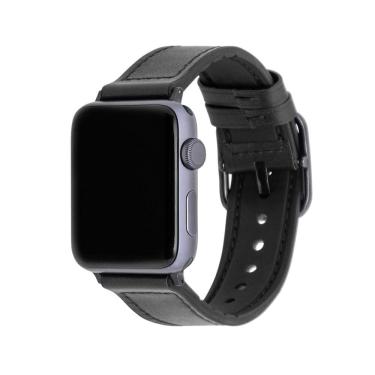 Imagem de Pulseira de Couro para Apple Watch 42/44/45/46/49 MM, Preto, Originais iPlace