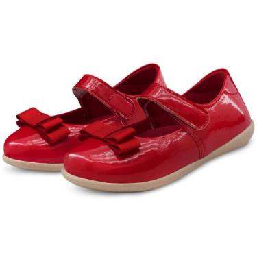 Imagem de Sapatilha Infantil Bebê Menina Sapatinho Laço Vermelha Gatatuya, Verme