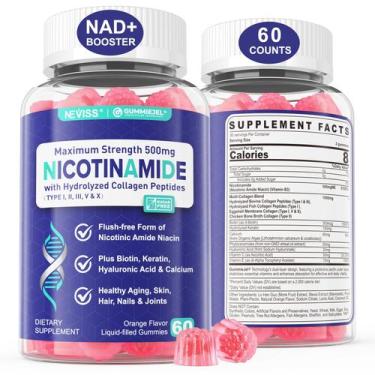Imagem de Suplemento NEVISS Nicotinamida 500mg - 60 Gomas