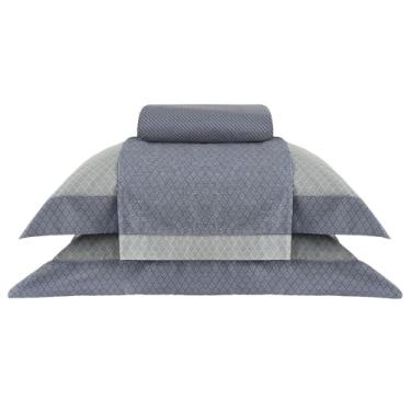 Imagem de Jogo de Cama King Gran Percal 200 Fios Buddemeyer Gavin 100% Algodão Penteado Estampado 4 peças