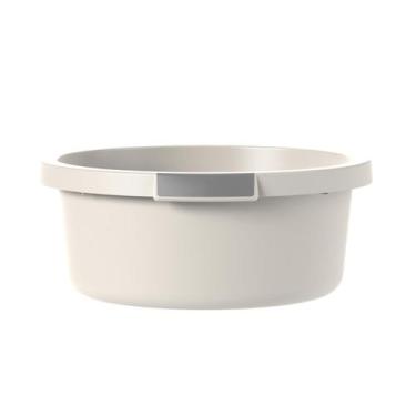 Imagem de Bacia C/Alça Bege Resistente Cozinha Lavanderia 5l Flow Ou, Flow