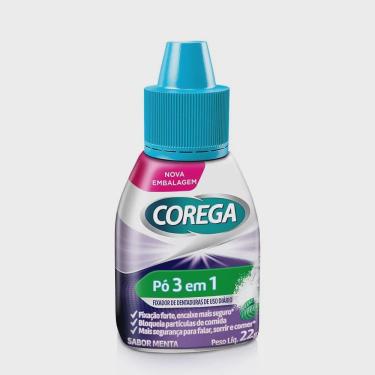 Imagem de Pó fixador de dentadura corega forte fixação sabor menta 22G