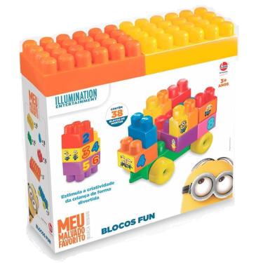 Imagem de Brinquedo Blocos De Montar Os Minions Blocos Fun Lider 2789