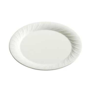 Imagem de Prato plano de cerâmica para bife ocidental, prato de prato frio para utensílios domésticos brancos - 35,56 cm