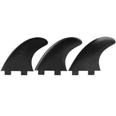 Imagem de 3PCS FCS Surfboard Tail Water barbatil Set esquerda para o meio direito Acessórios de surf de nylon fibra de vidro de vidro preto Cor correspondência para os entusiastas do surf