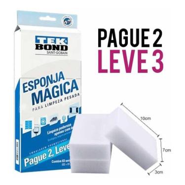 Imagem de Esponja Mágica Melamina Tek Bond Leve 3 Pague 2 Multiuso