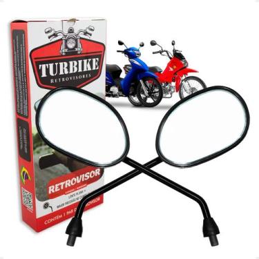 Imagem de Par De Espelho Retrovisor Turbike Para Biz 125 Pop 100 110 Bros Cg 125
