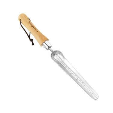 Imagem de Berry&Bird Semeadeira, Ferramenta De Semeadura Aço Inoxidável Com Escala Medição, Pá Jardim Cabo Madeira Para Plantio, Mão, Plantador, Transplantador, Escavação Solo