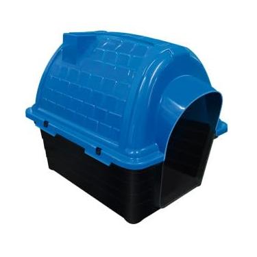 Imagem de Casinha Pet Iglu para Cachorro Médio, 58 x 50 x 48 cm, Azul, Plástico Resistente