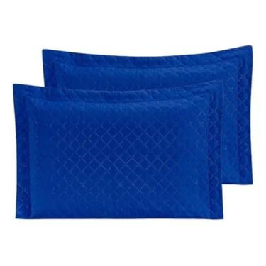 Imagem de Fronha Para Travesseiro Relevo Acolchoado 70x50 Matelassê Luxuoso (AZUL ROYAL)