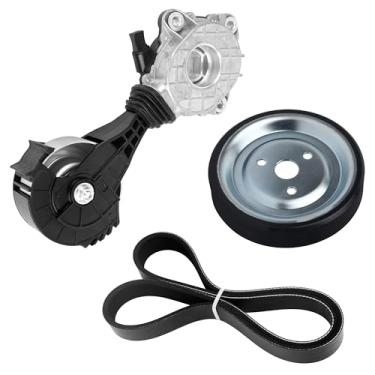 Imagem de LENMISO Roda de fricção tensora da correia de transmissão, polia de bomba de água do motor e correia serpentina compatível com Mini Cooper Countryman Paceman 2007-2016 substitui 11517545958