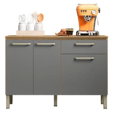 Imagem de Balcão de Cozinha Versalhes Plus Freijó Gris - Kits Paraná