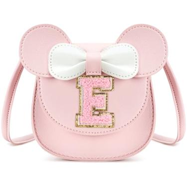 Imagem de Sawkig Mini bolsa infantil infantil para meninas de 2 a 6 anos presente de aniversário bolsa de orelhas de rato rosa, rosa, E