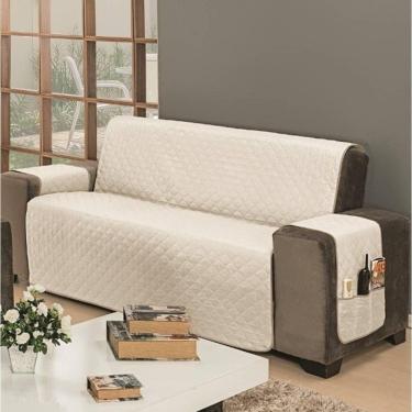 Imagem de Protetor De Sofá Dupla Face Impermeável Mr 3 Lugares King - Cáqui/palha