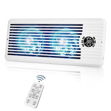 Imagem de TMYICE Ventilador de ventilação com controle remoto para orifício de registro de 10 x 30 cm, ventilador de janela de quarto de 10 velocidades, escapamento reversível de fluxo de ar