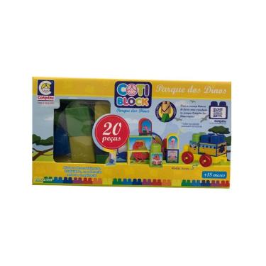 Imagem de Blocos Montar Cotiblock Parque Dos Dinos - Cotiplas