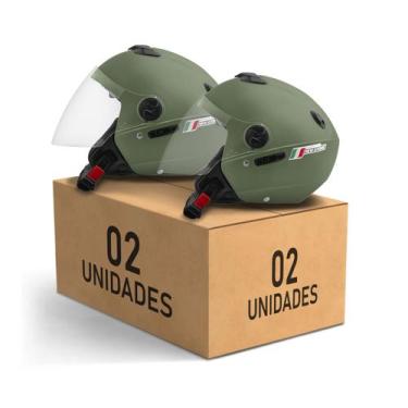 Imagem de Kit 2 Capacete Aberto New Atomic Elite Masculino Feminino Pro Tork, VE