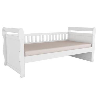 Imagem de Cama Infantil Solteiro Maria - Móveis Peroba, Branco Brilho