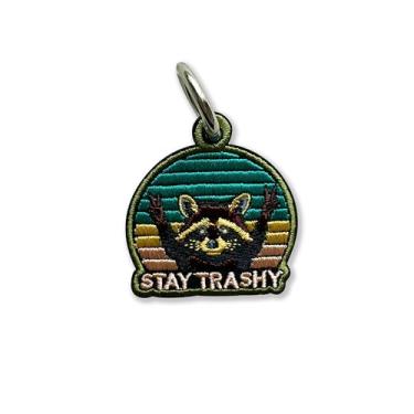 Imagem de 314PI Chaveiro bordado guaxinim Stay Lash, chaveiros de etiqueta bordada tamanho 5 cm, remendo bordado com chaveiros coloridos para mochilas, roupas, motocicletas, scooters, carros, acessórios