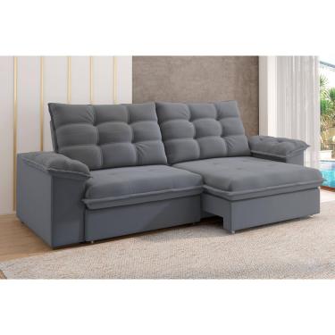 Imagem de Sofá 5 Lugares Luizzi Puglia 250cm Retrátil Reclinável Veludo