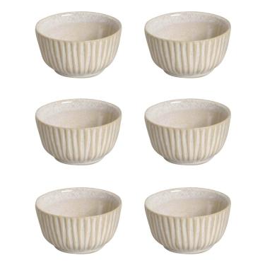 Imagem de Conjunto de Ramequim Porto Brasil Linhas Latte com 6 Peças 170 ml - Bege 