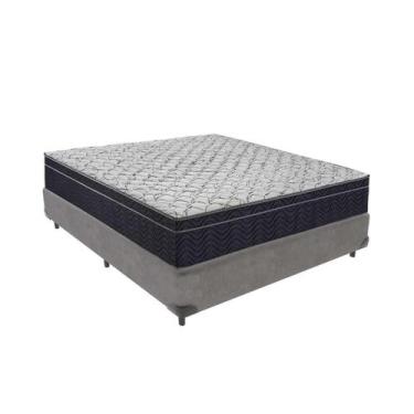 Imagem de Conjunto Cama Box Casal Colchão Airtech D45 Extra Firme - Ortobom