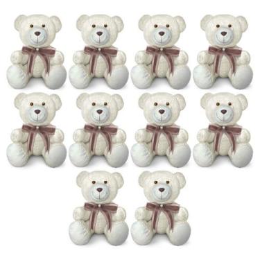 Imagem de Kit 10 Ursinhos De Pelúcia Articulado Para Decoração Presente 20cm - A